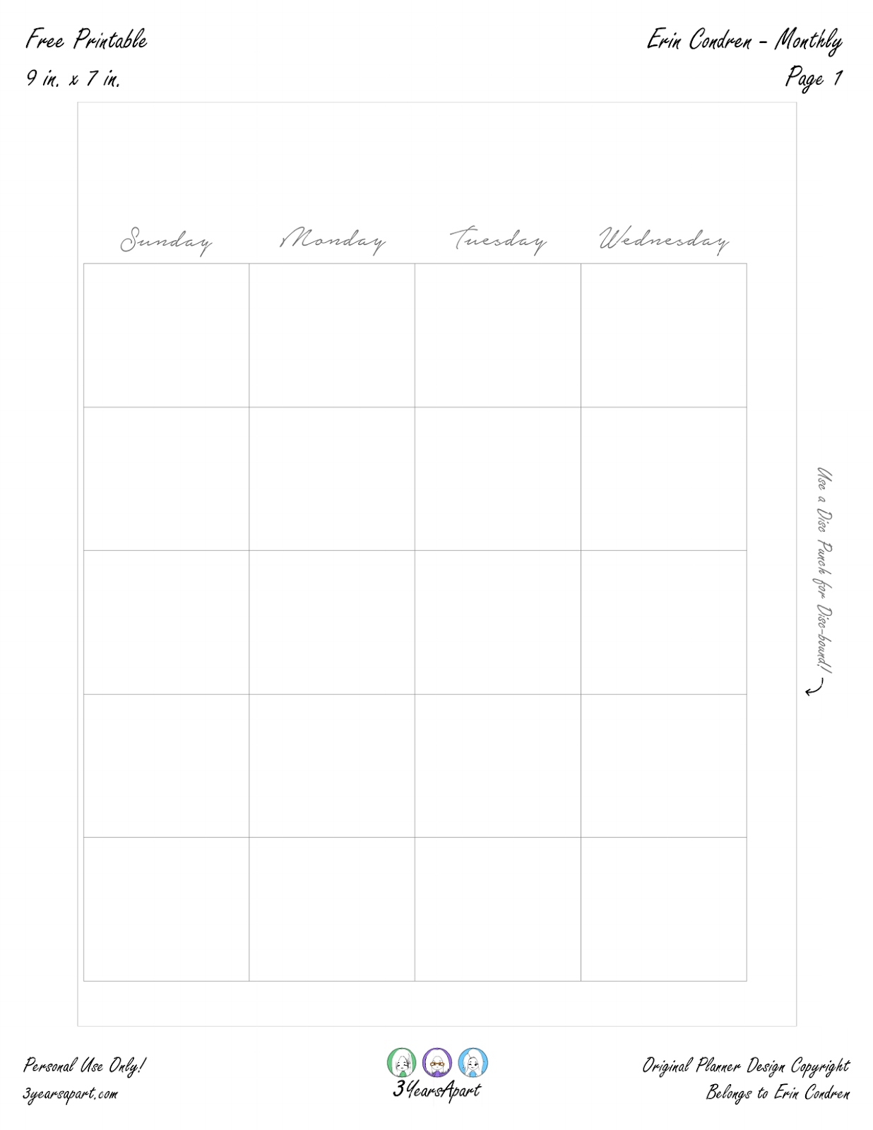 Free Erin Condren Birthday Planner Printables Free Erin Condren Birthday Planner Printables