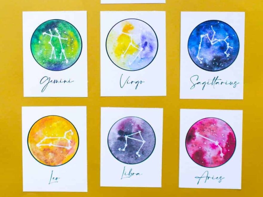 FREE PRINTABLE ASTROLOGY THEMED STAR SIGN ZODIAC TABLE NAMES Bespoke Bride Wedding Blog