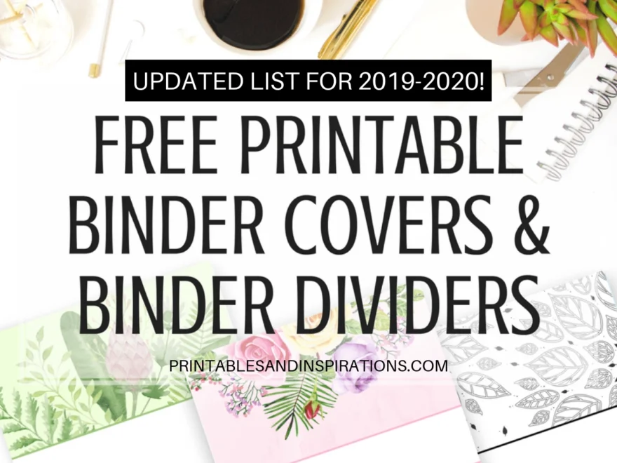 Free Printable Binder Dividers And Binder Covers Floral Printables And Inspirations