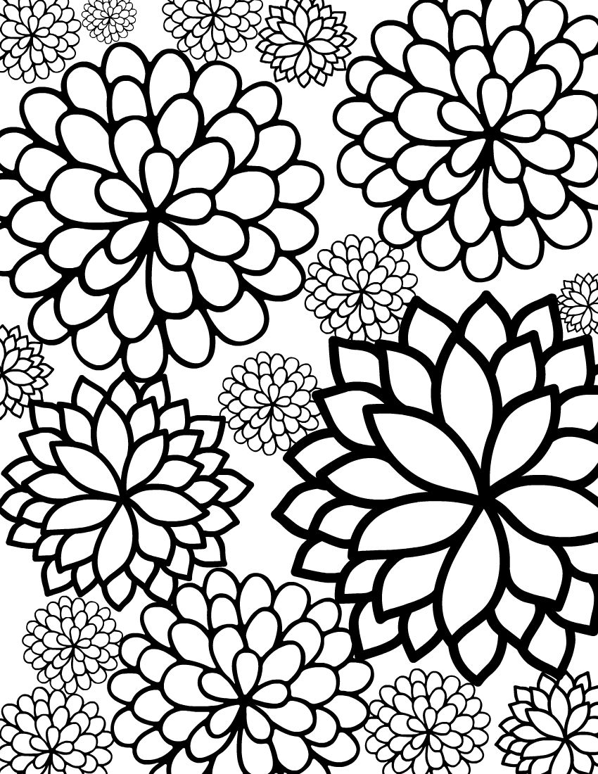 Free Floral Printable Coloring Sheets Free Floral Printable Coloring Sheets