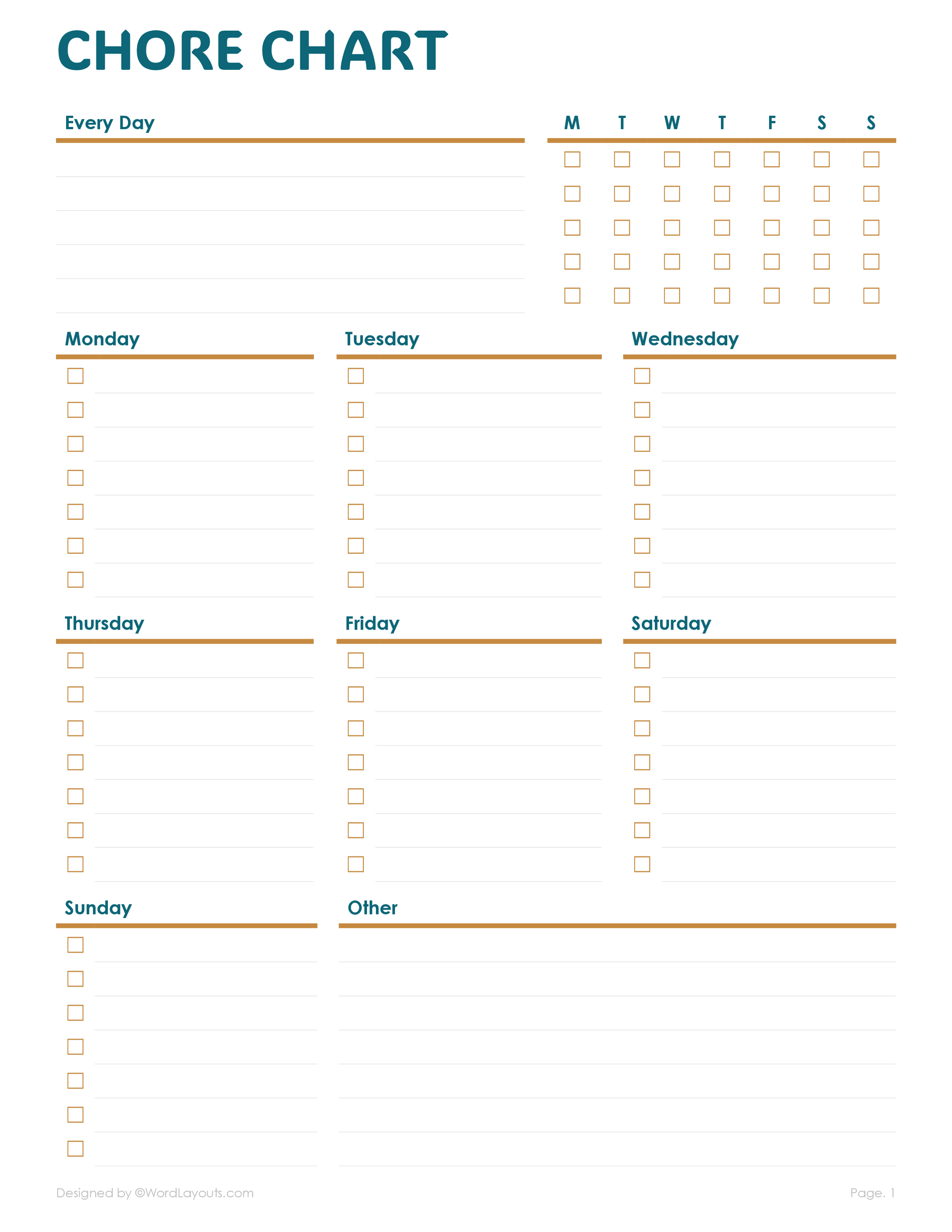 Free Printable Chart Templates To Download WordLayouts