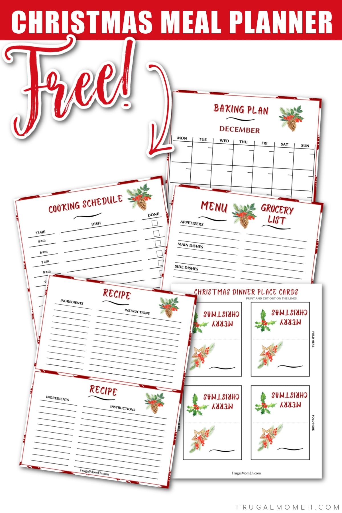 Free Printable Christmas Cooking Schedule