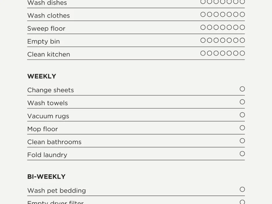 Free Printable Cleaning Checklist Templates Canva