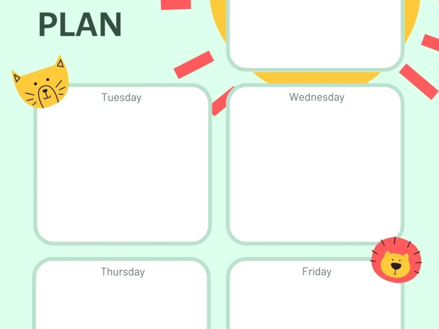 Free Printable Customizable Toddler Lesson Plan Templates Canva