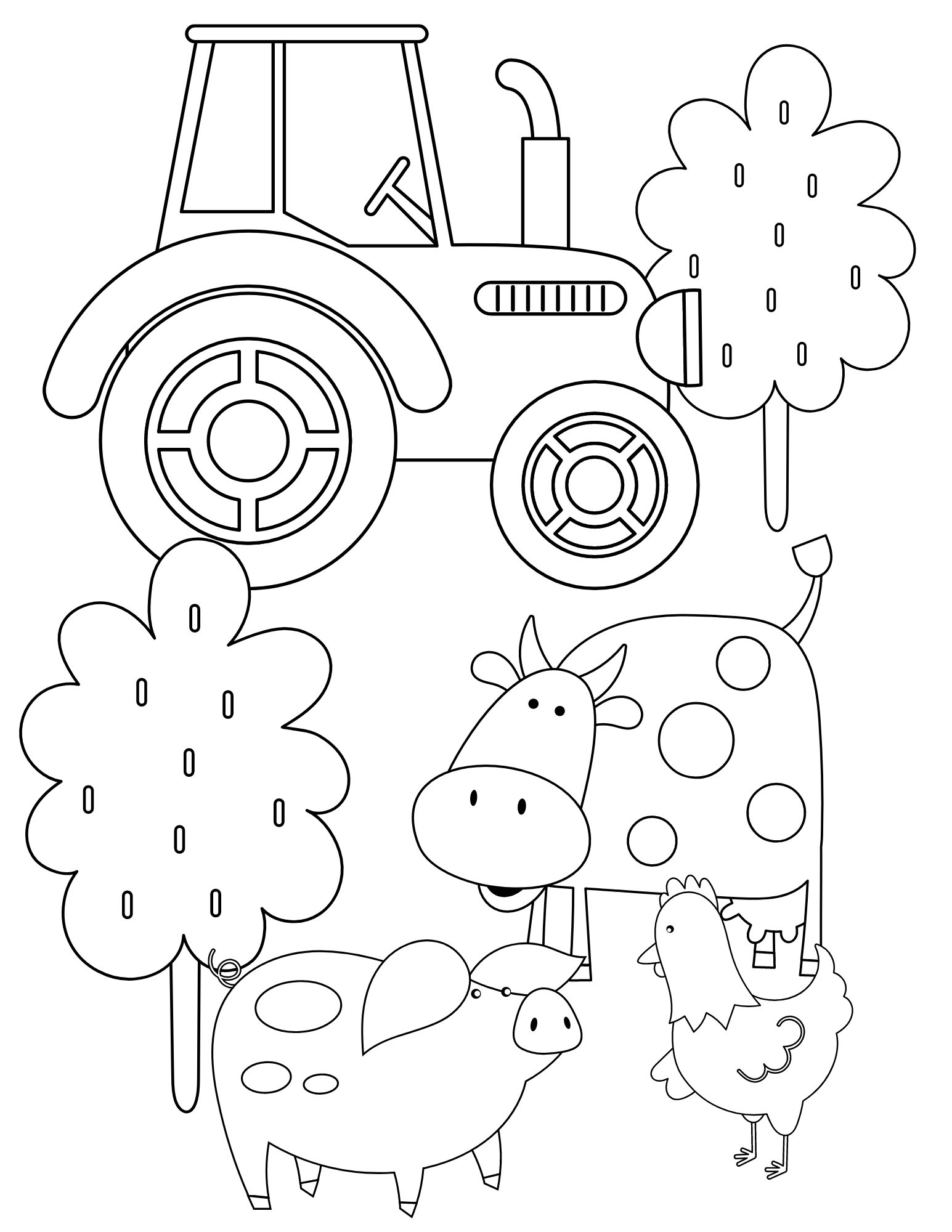 Free Printable Farm Coloring Pages AllFreePaperCrafts