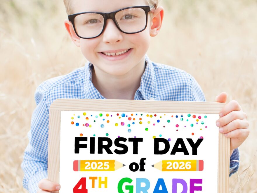 Free Printable First Day Of School Signs 2025 26 Happiness Is Homemade