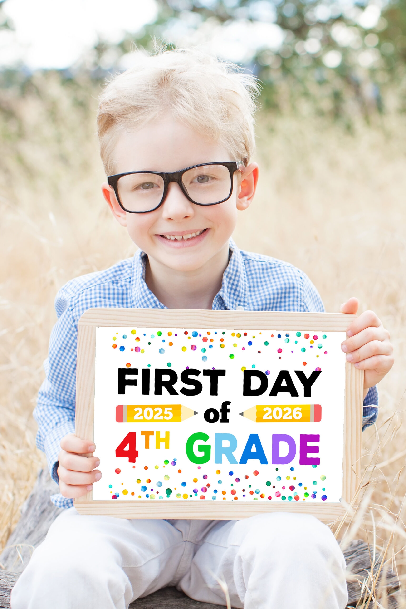 Free Printable First Day Of School Signs 2025 26 Happiness Is Homemade
