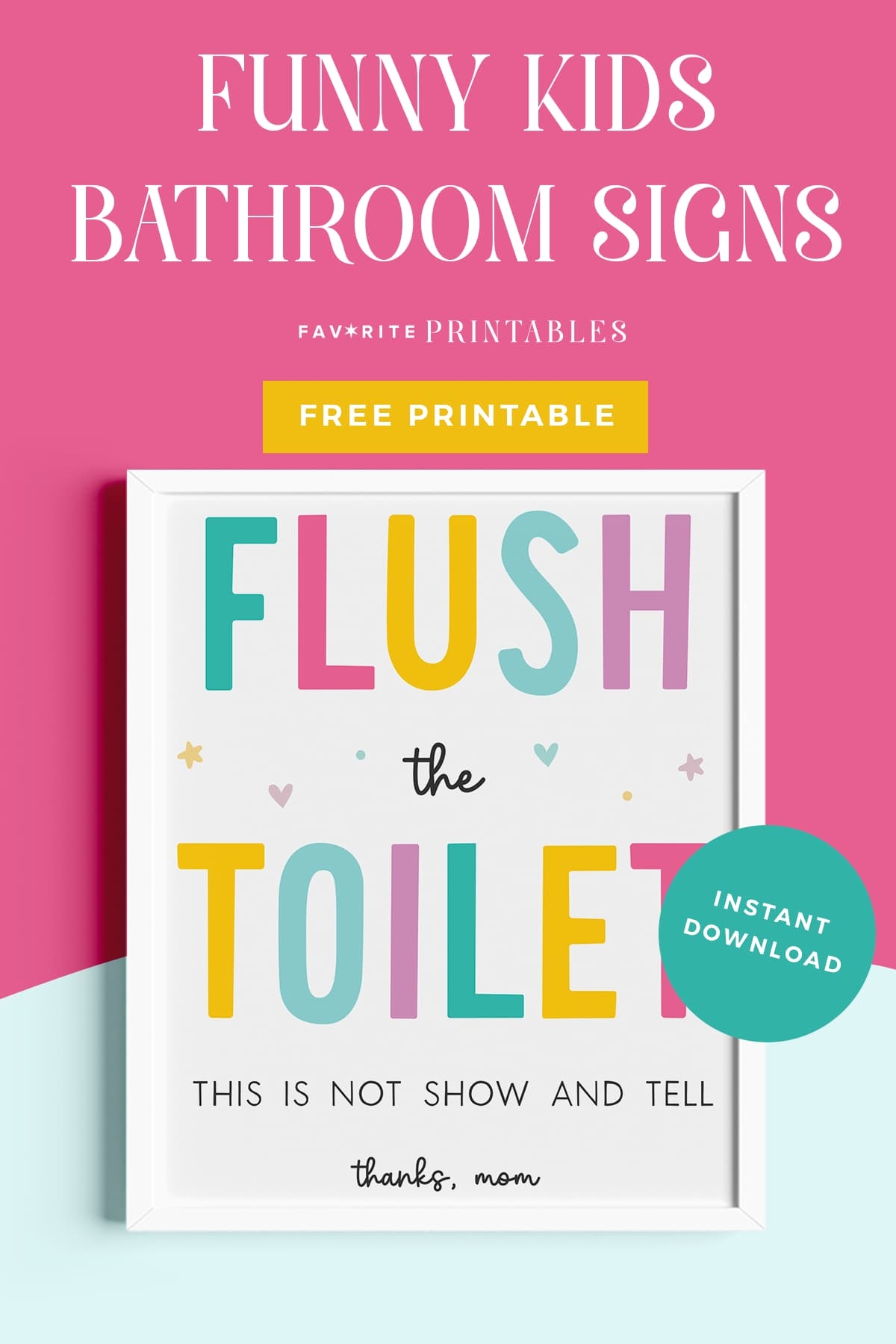 Free Printable Bathroom Signs For Children