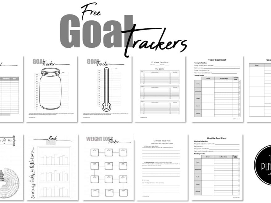 Free Printable Goal Chart Templates Trackers Instant Download