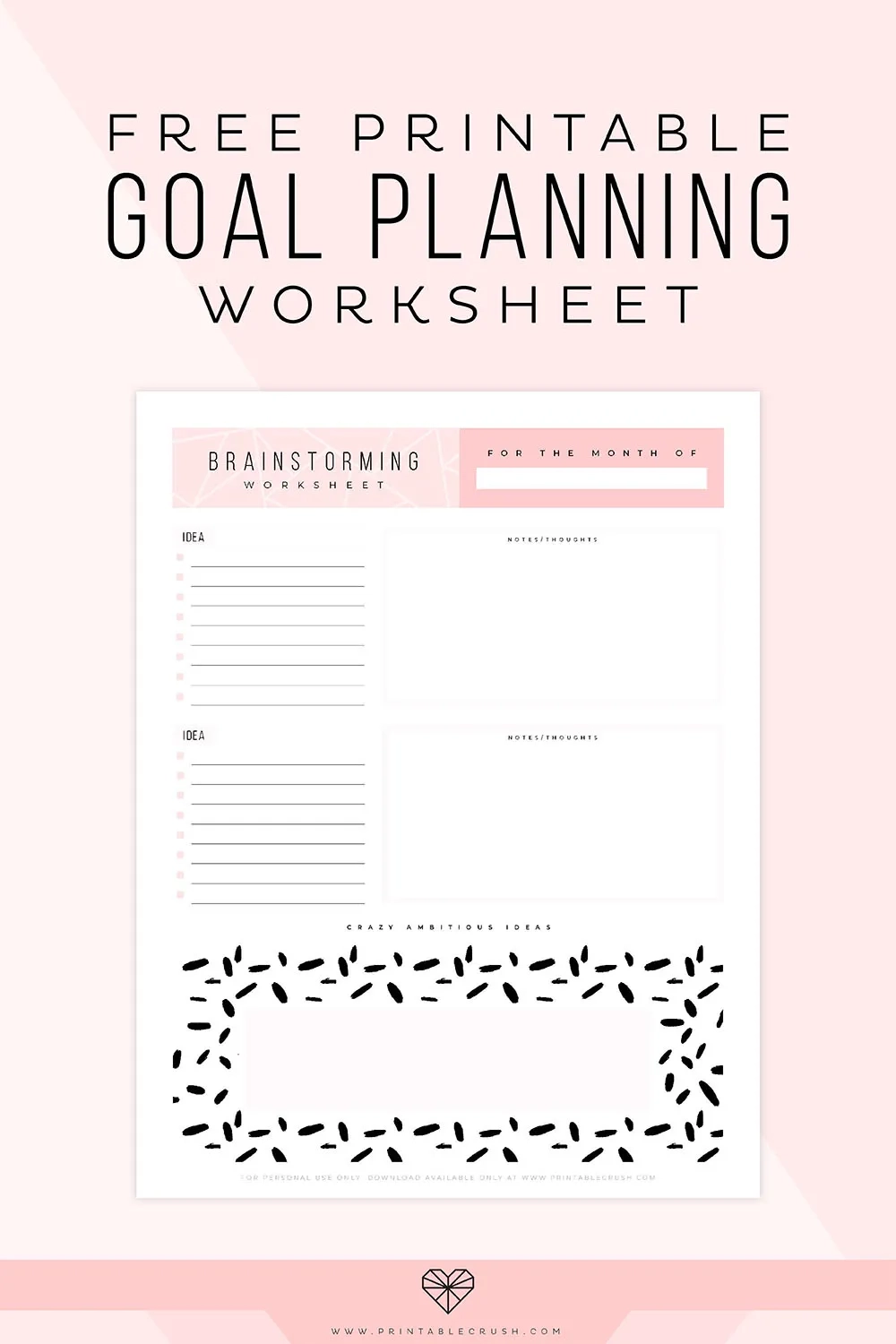 Fun Brainstorming Planner Printable