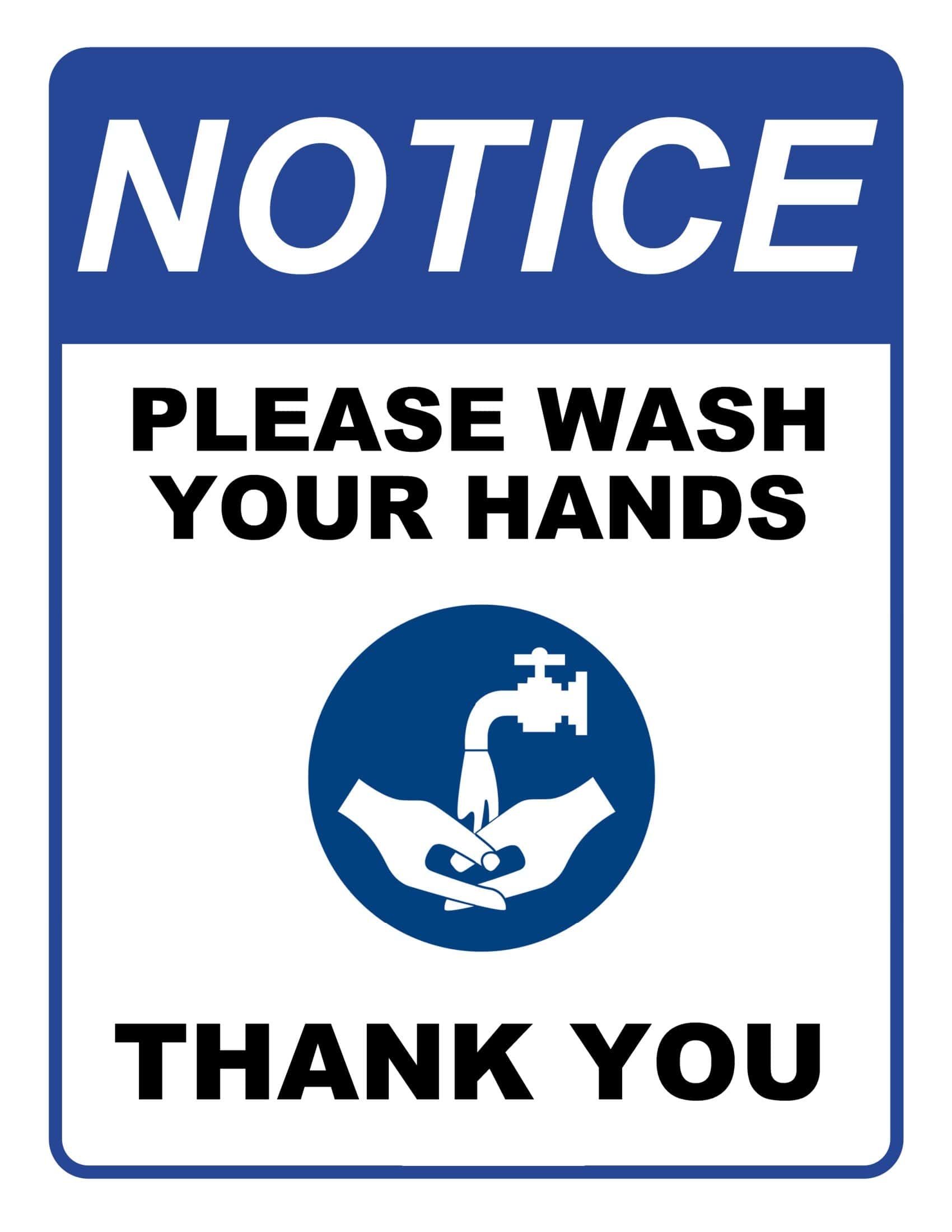 Wash Your Hands Free Printable Signs