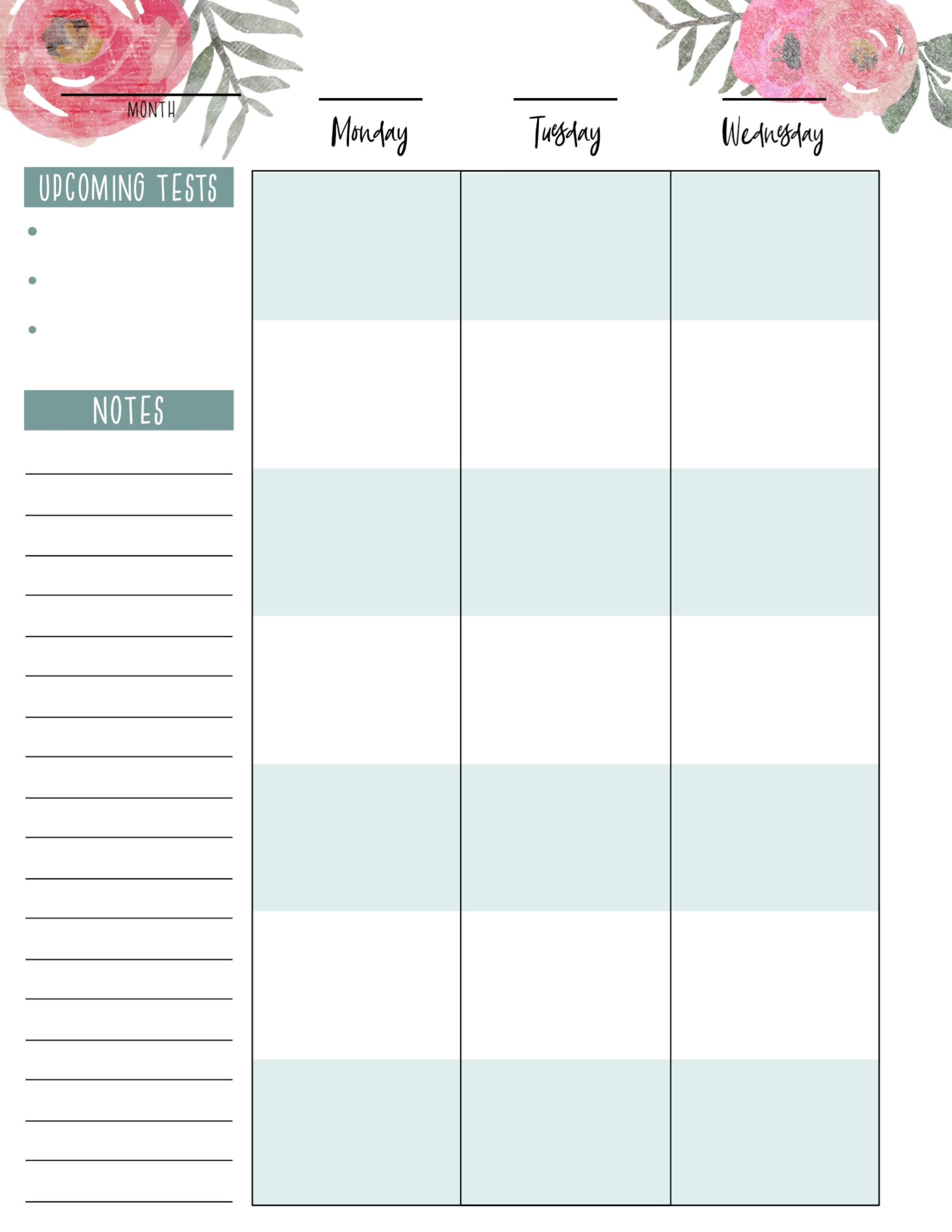Free Printable School Planner Pages