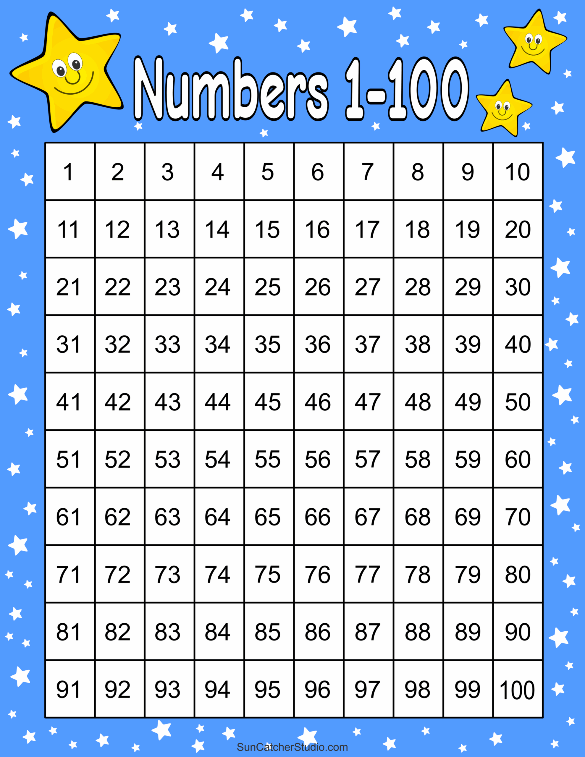 Hundred Number Chart Printable