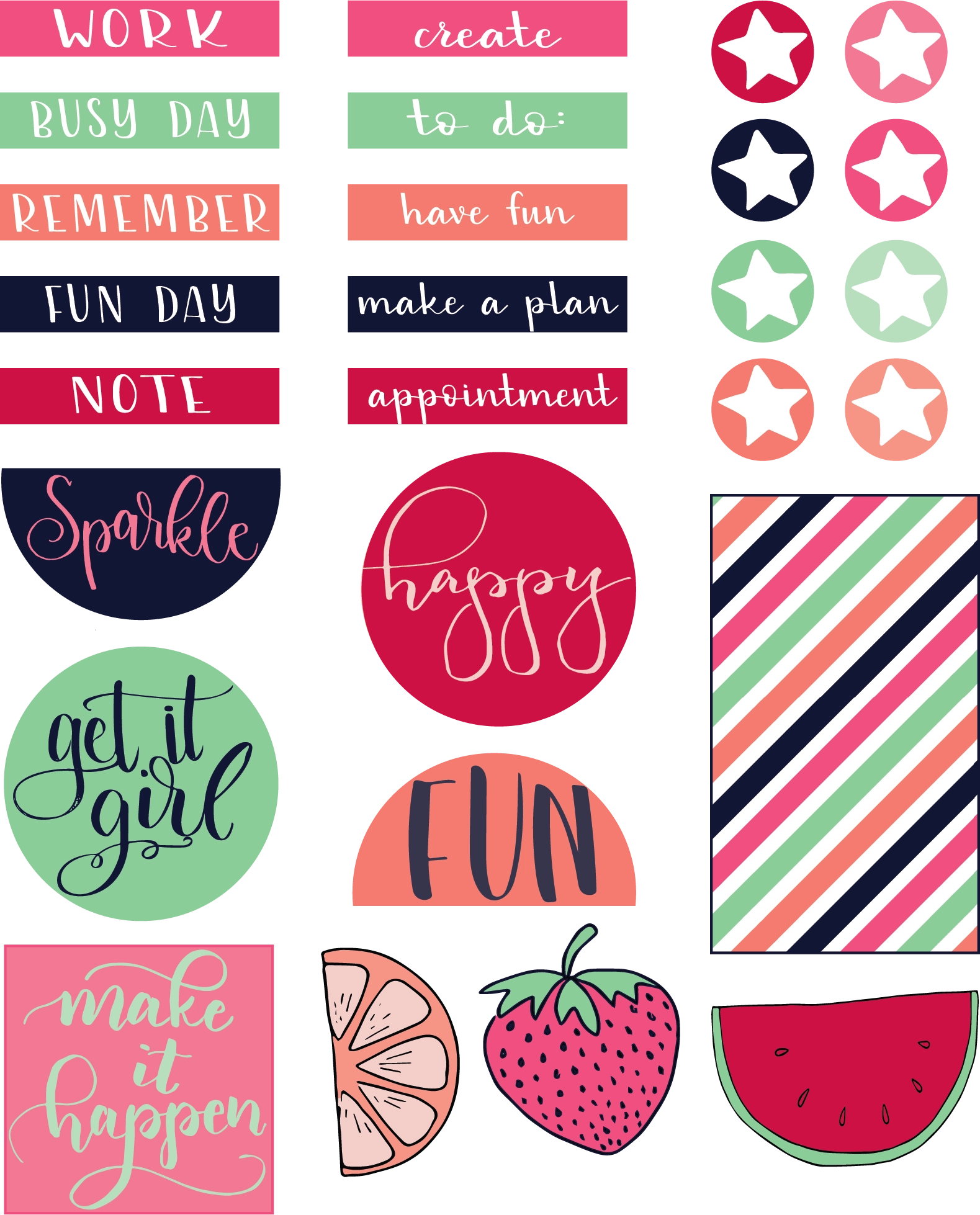 Free Printable Planner Stickers