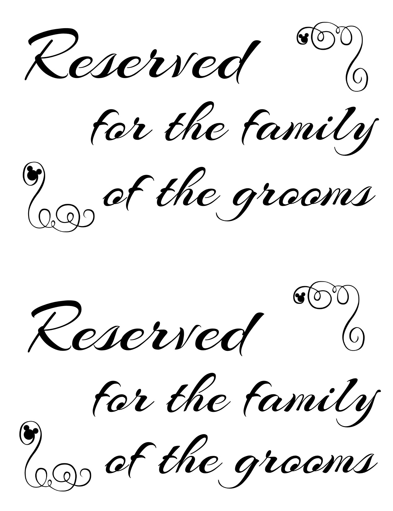 Printable Reserved Seat Sign Printable Reserved Seat Sign