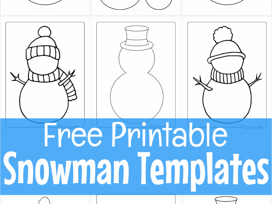 Free Printable Snowman Templates For Crafts