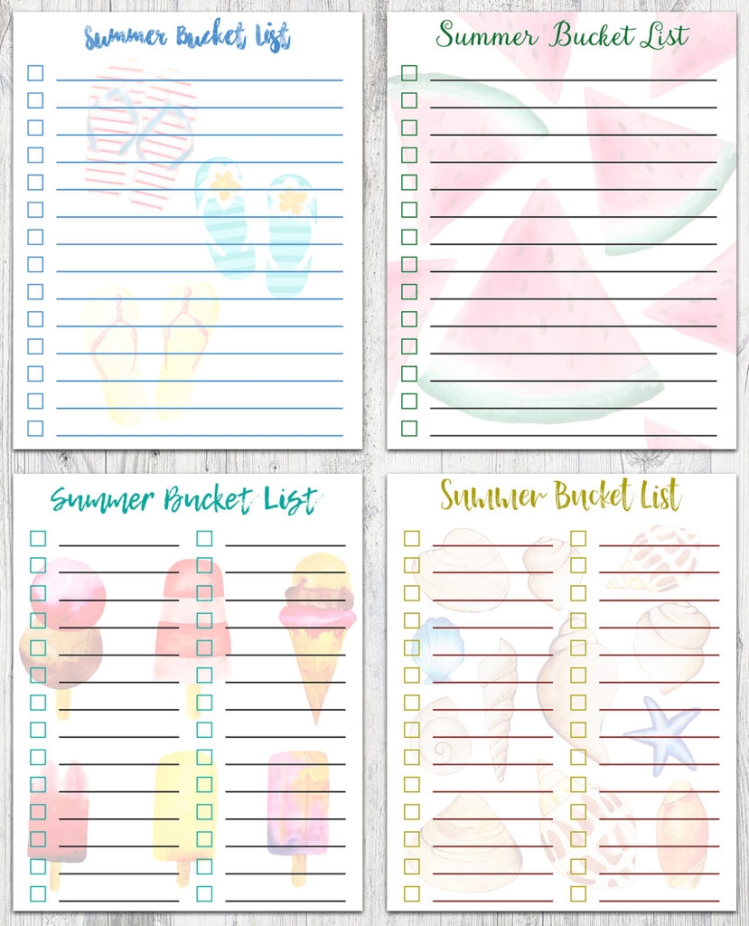 Free Printable Summer To Do Lists Rose Clearfield