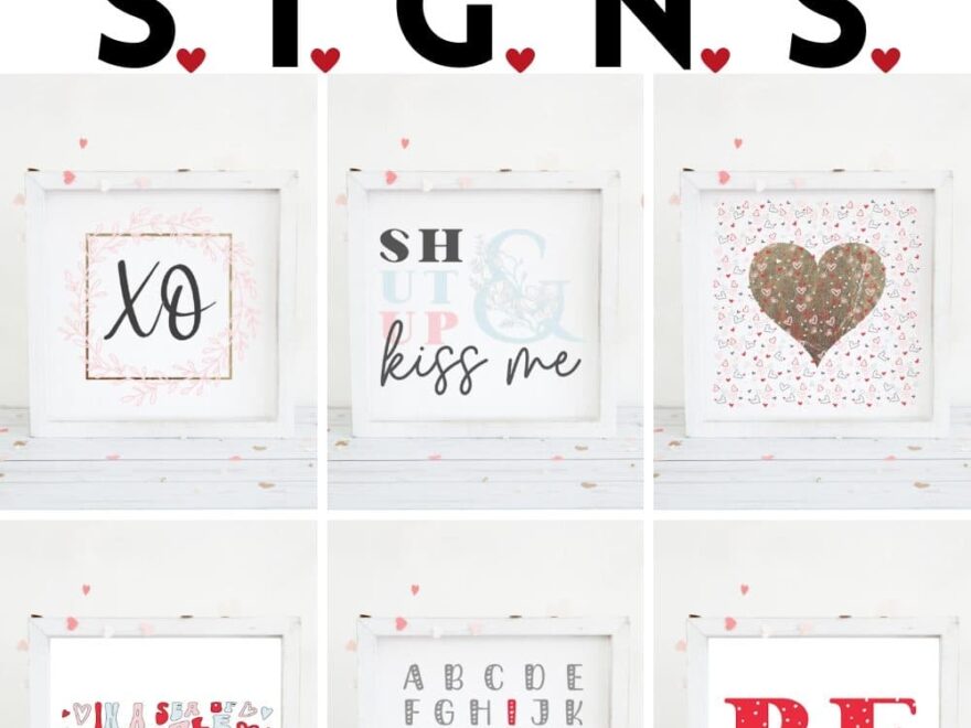 Free Printable Valentine Signs To Decorate Your Home With The Girl Creative