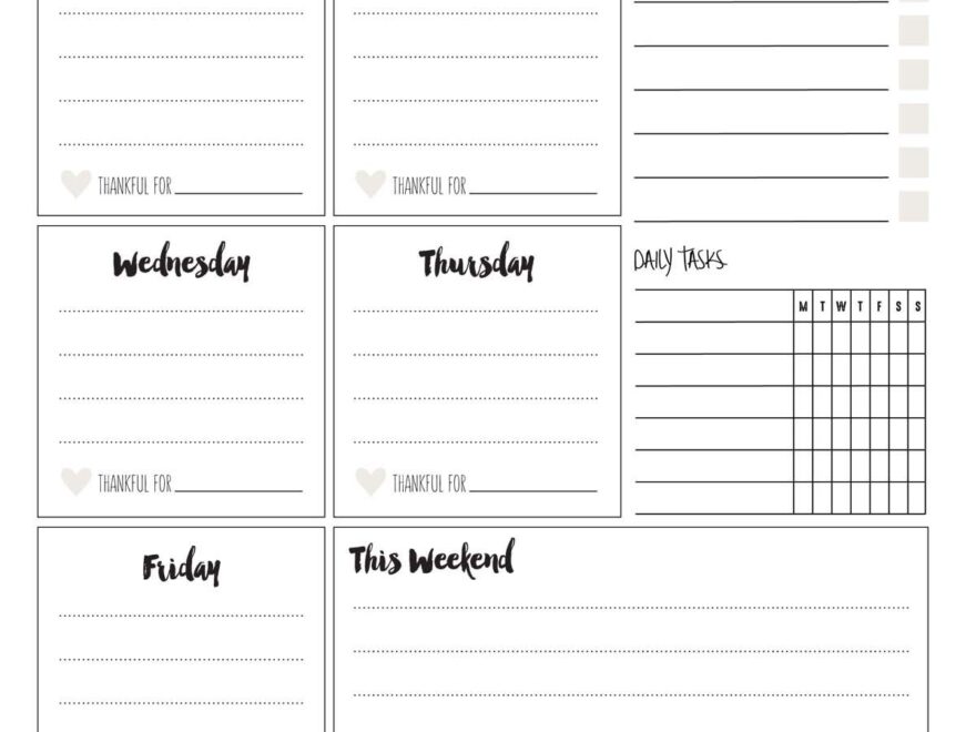 Free Printable Weekly Planner Download Free Printable Weekly Planner Png Images Free Worksheets On Clipart Library
