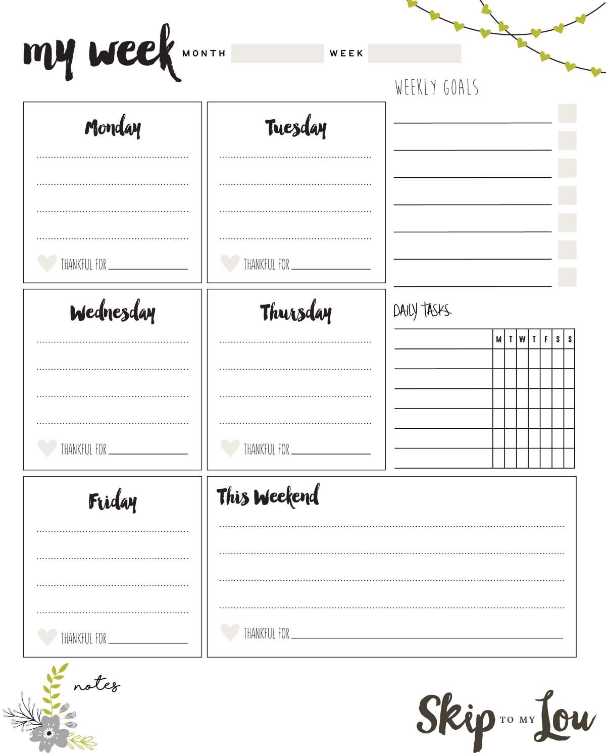 Free Printable Weekly Planner Download Free Printable Weekly Planner Png Images Free Worksheets On Clipart Library