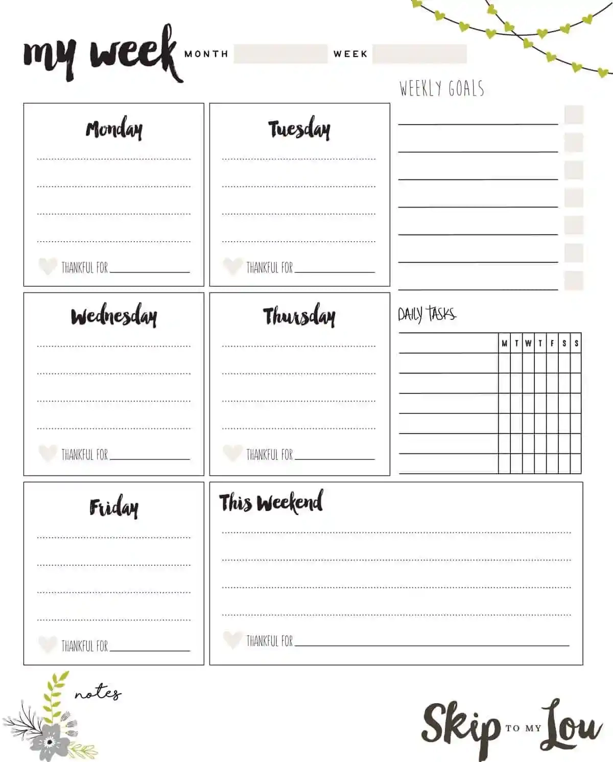 Best Weekly Planner Printable