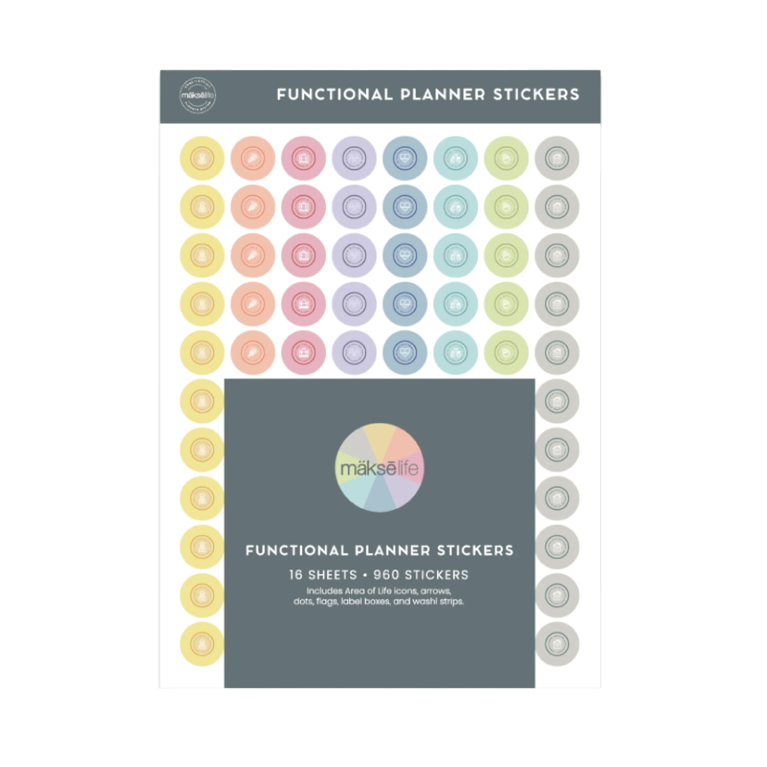 Functional Planner Sticker Pack 960 Stickers For Organized Planning MakseLife
