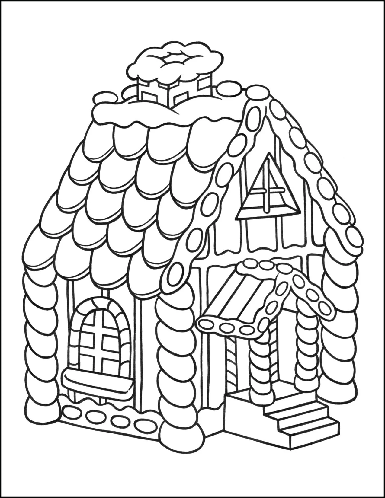 Printable Preschool Gingerbread House Coloring Sheets