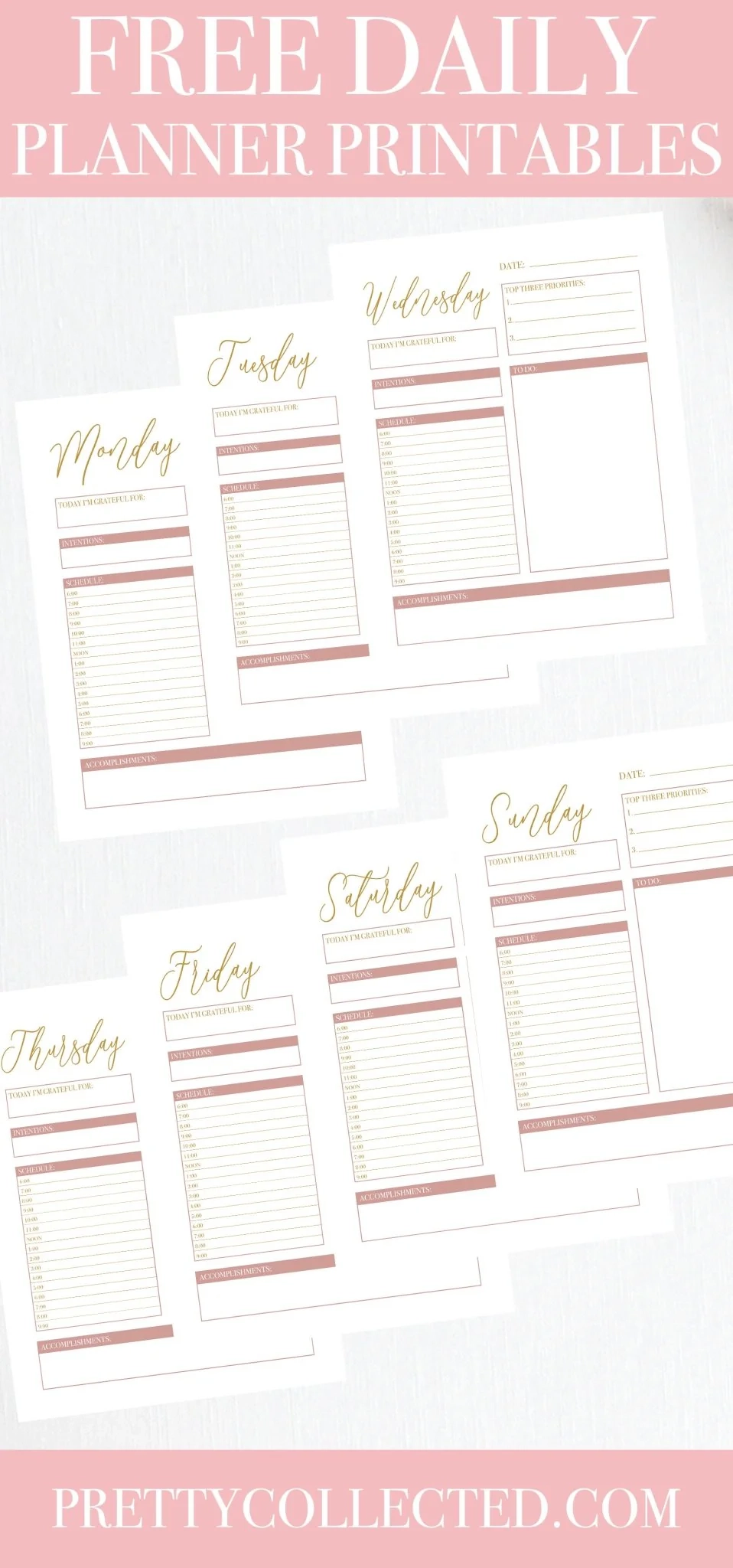 Free Planner Printable Gold Free Planner Printable Gold