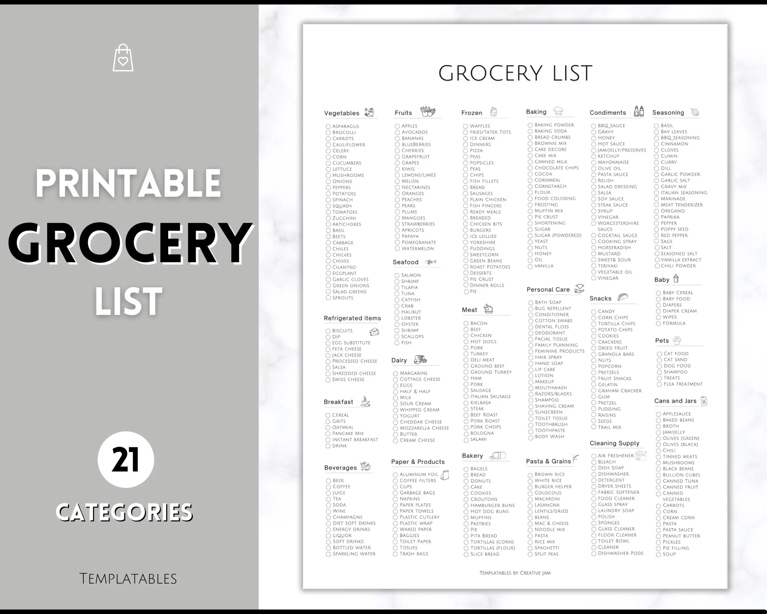 Grocery Li S T Printable List
