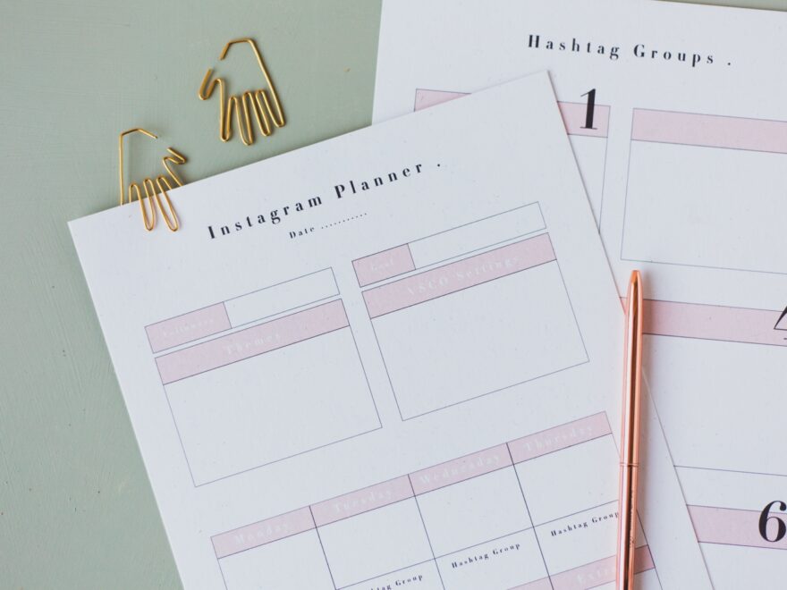 Grow Your Following Free Printable Social Media Planner For Instagram