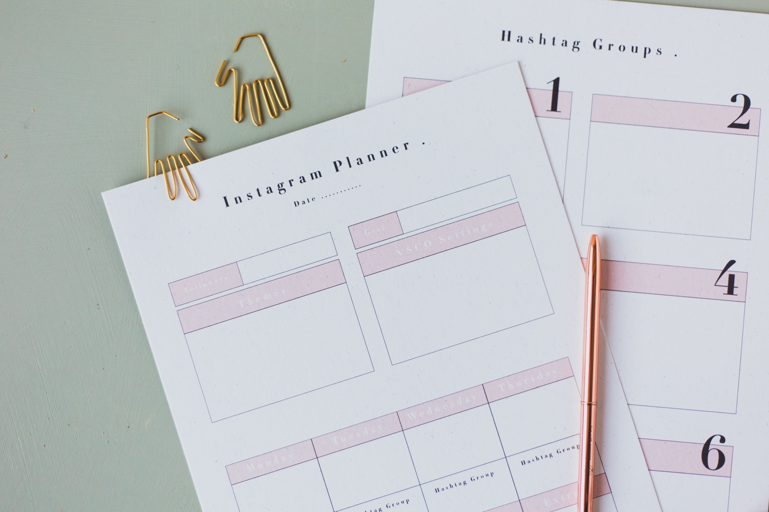 Grow Your Following Free Printable Social Media Planner For Instagram