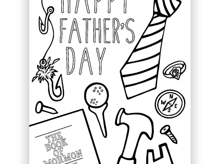 Happy Father s Day Coloring Page Printable