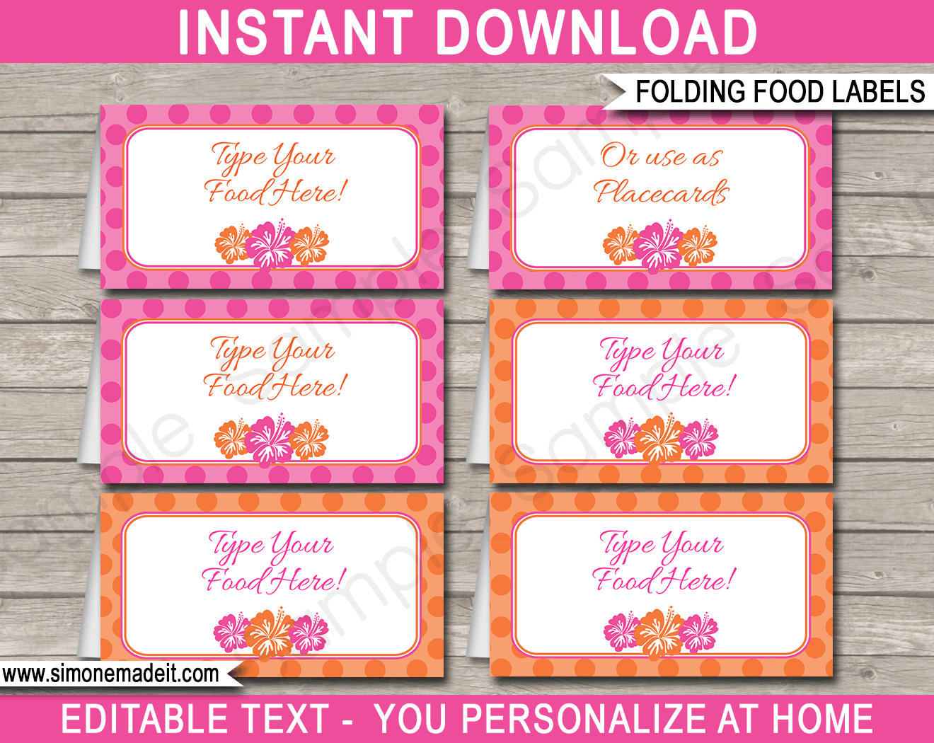 Luau Food Signs Free Printable Luau Food Signs Free Printable