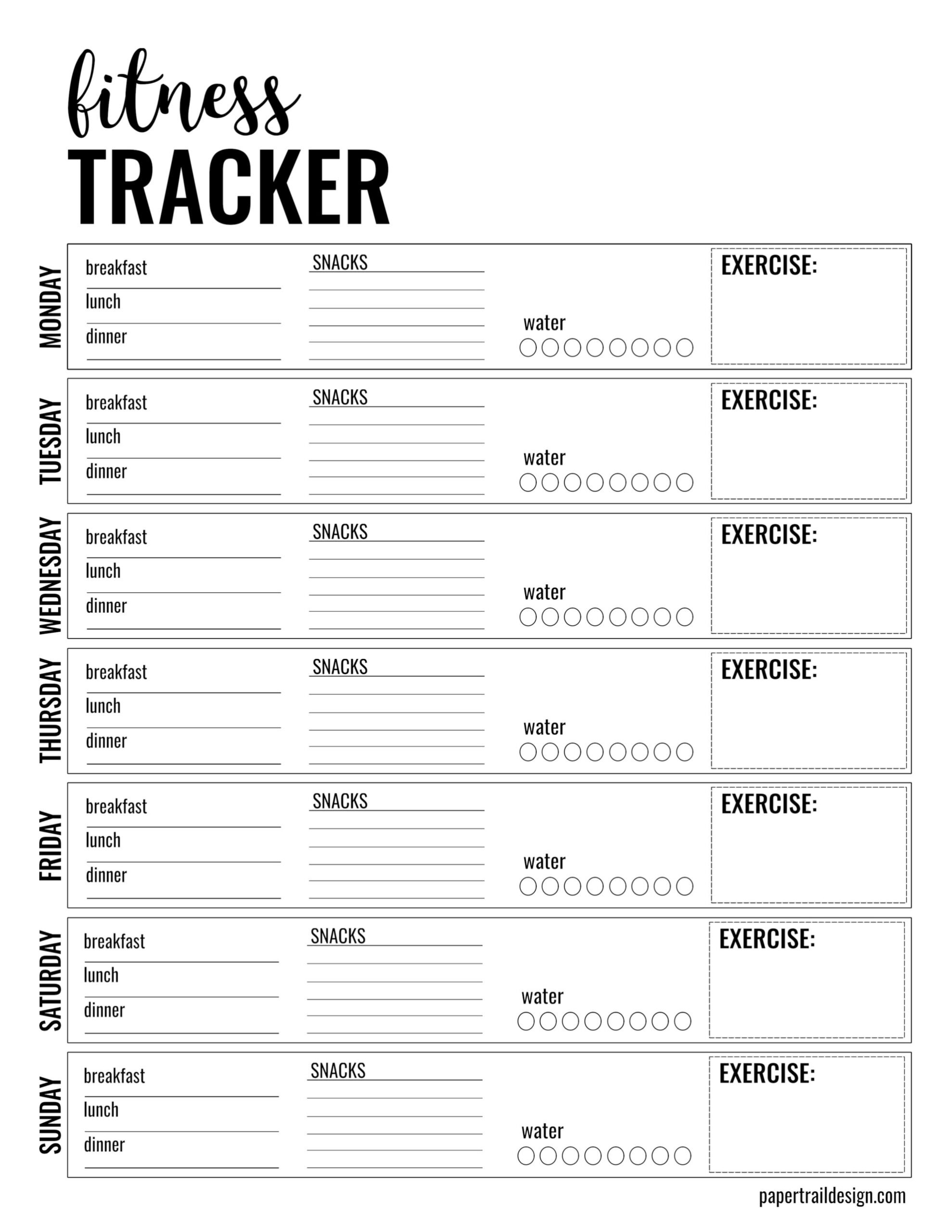 Fitness Planner Pages Printables Free