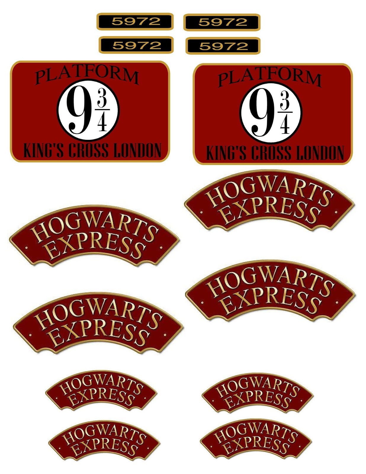 Hogwarts Express Printable Sign