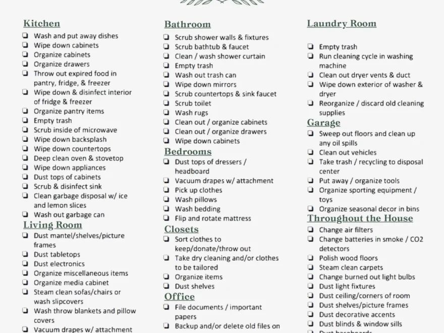 How To Enjoy Deep Cleaning Your House Free Checklist Cleaning Kit