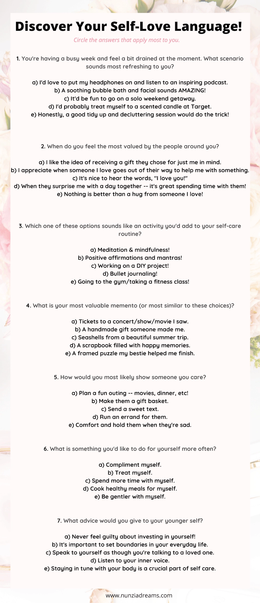 Printable Quiz To Find Your Passion