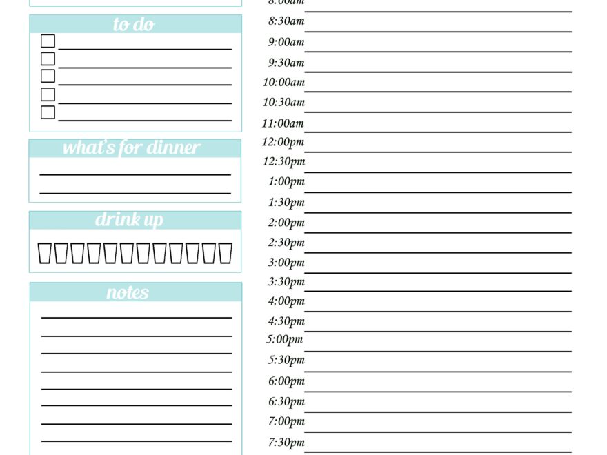 How To Get The Most From Your Day Free Printable Planner Page Fun Happy Home