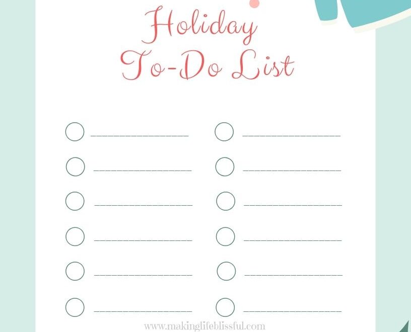 How To Use Lists To Save Time At Christmas FREE Printable Making Life Blissful