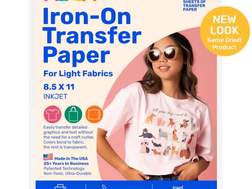 InkJet Printable Transfer Paper For Light Fabrics 8 5 x11 S421 NuFun Activities