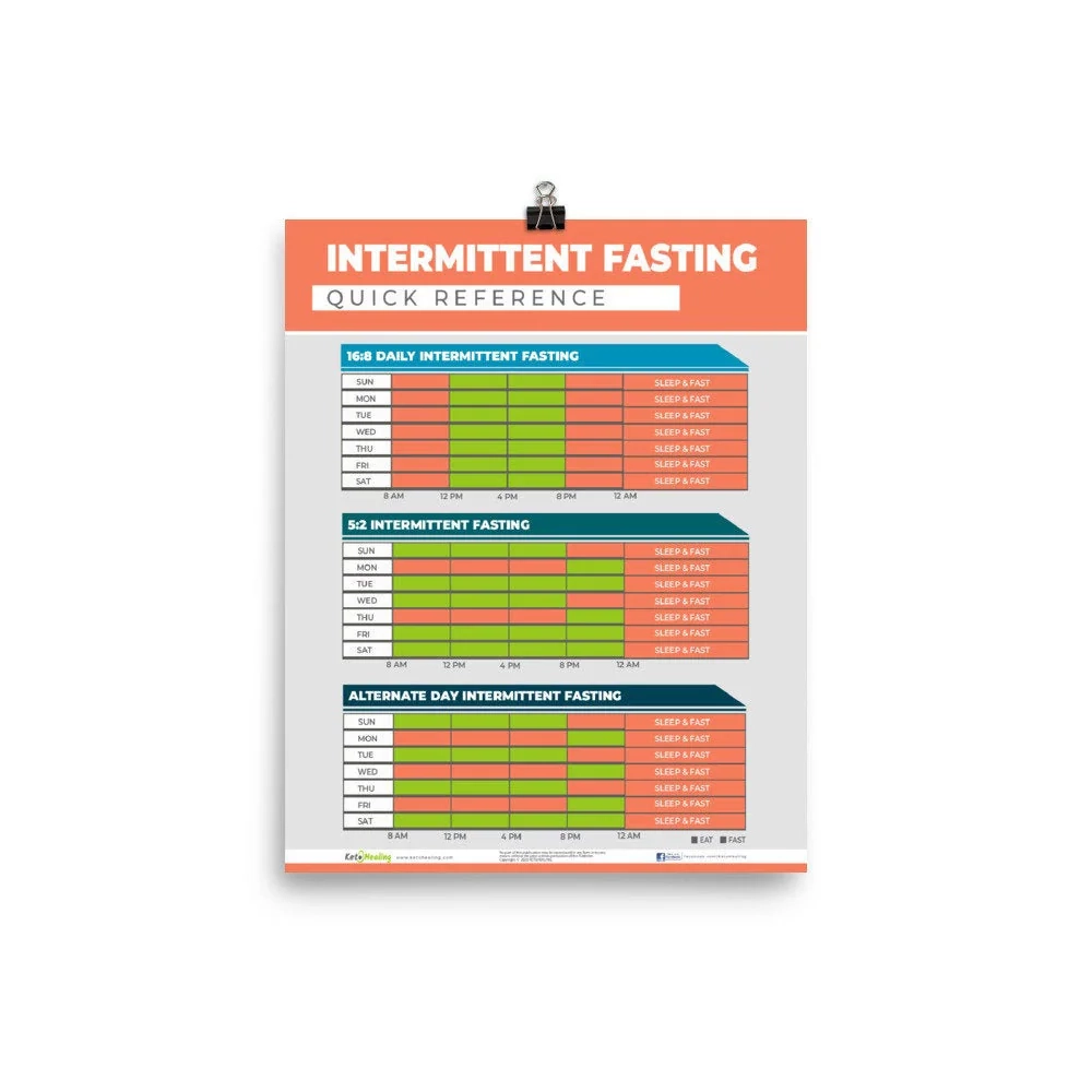 Intermittent Fasting Tracker Weekly Schedule Log printable PDF Etsy