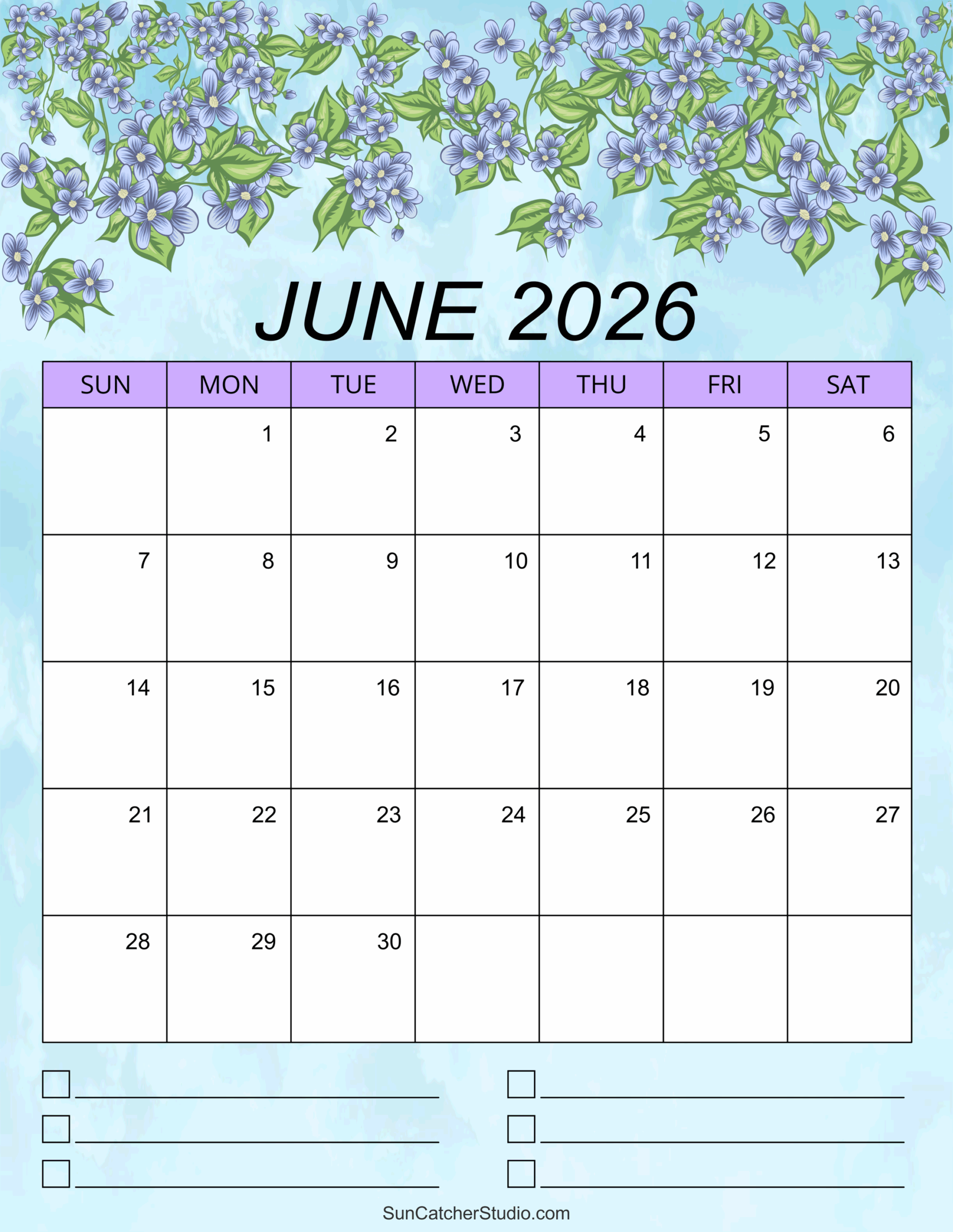June 2026 Calendar Free Printable Free Printables Monograms Design Tools Patterns DIY Projects