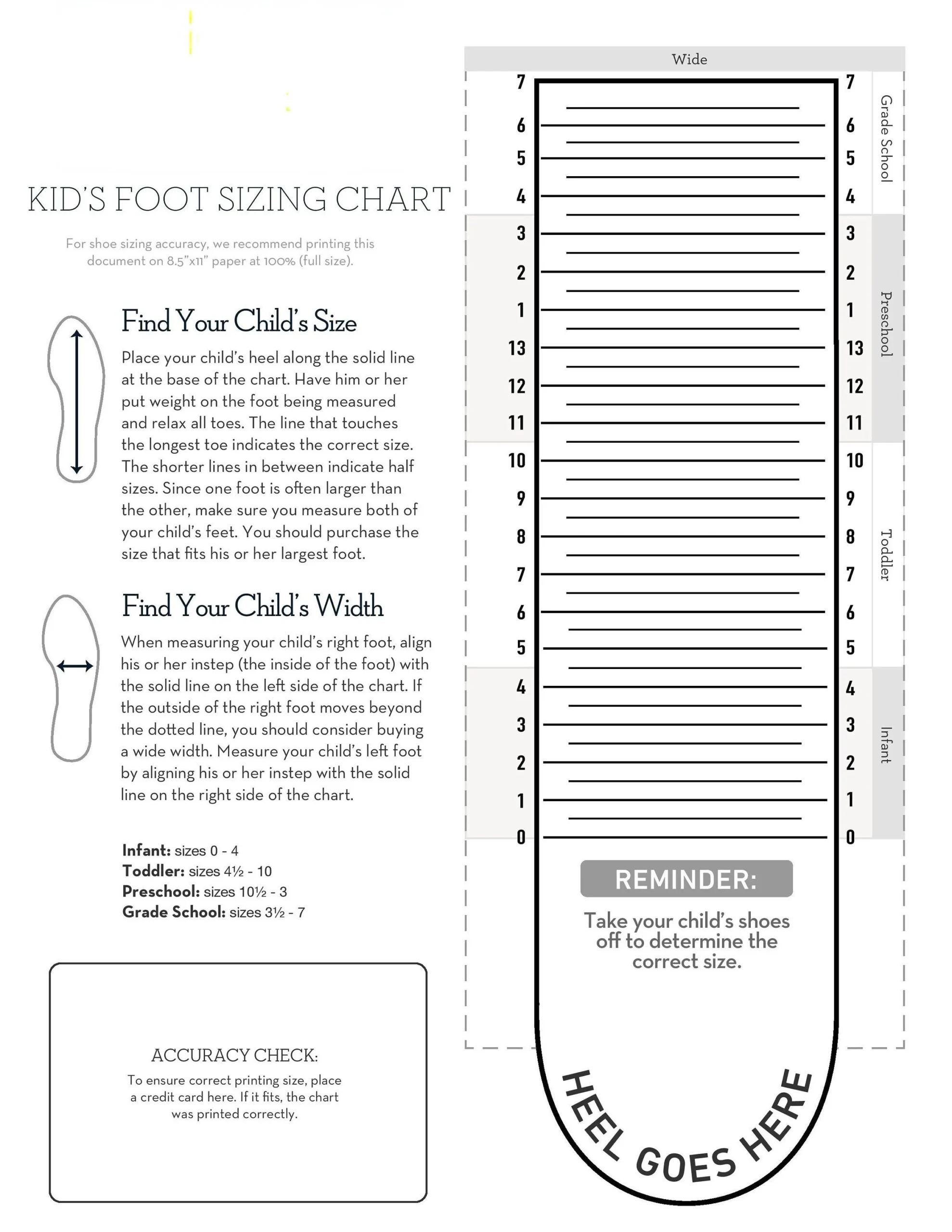 Kids Foot Sizer Chart Toddler Child Shoe Size Determiner instant Download Etsy Kids Foot Sizer Chart Toddler Child Shoe Size Determiner instant Download Etsy