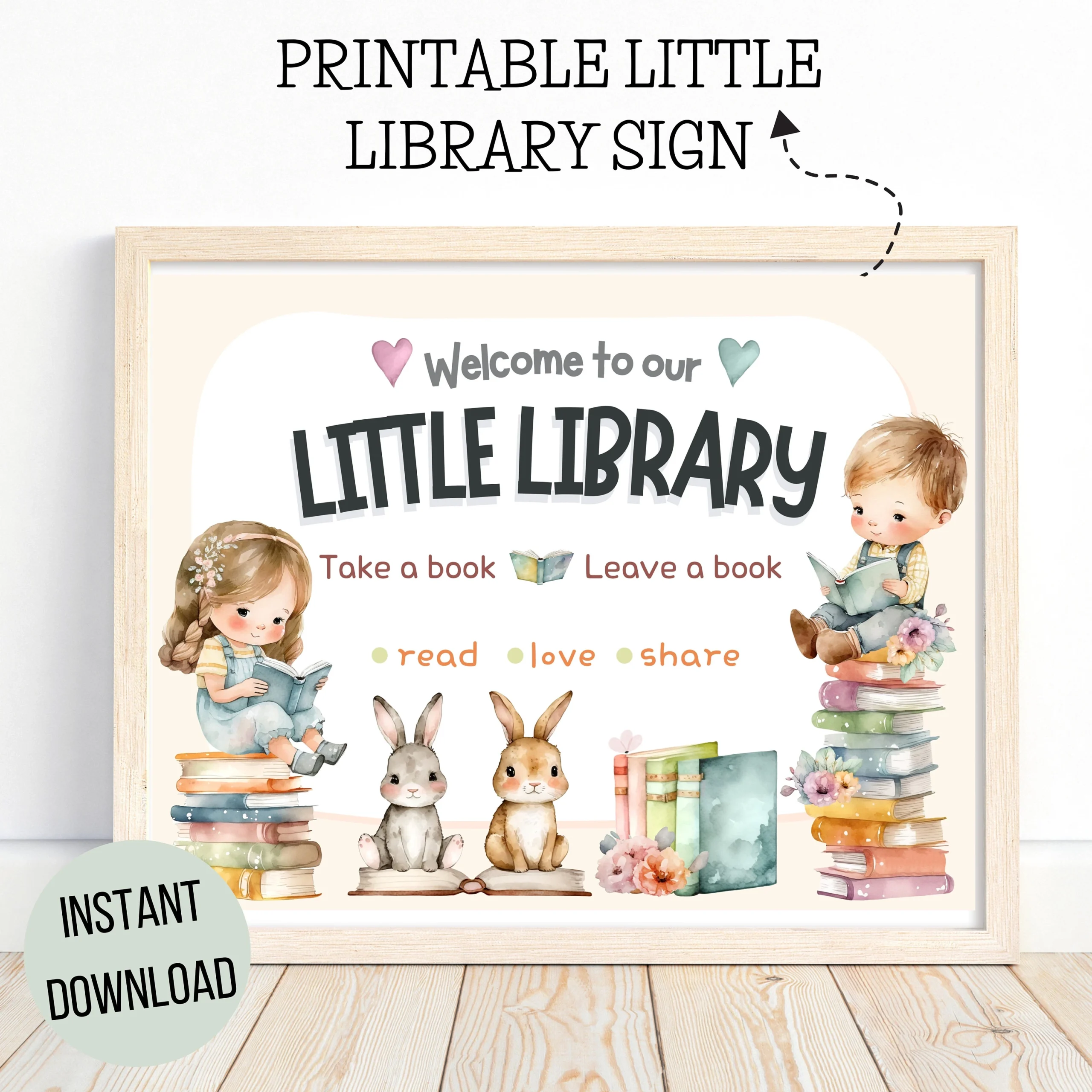 Little Free Library Printable Sign Little Free Library Printable Sign