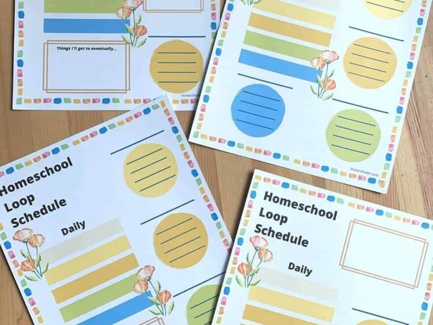 Loop Schedule Printable For Homeschoolers Blue And Hazel
