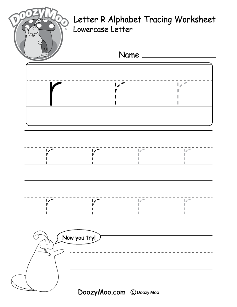 Kids Letter Tracing Sheet Printable R Kids Letter Tracing Sheet Printable R