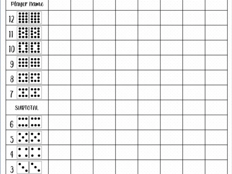 Mexican Train Score Card Mexican Train Scoresheet Mexican Train Score Pads Printable File PDF Download 8 5x11 Etsy