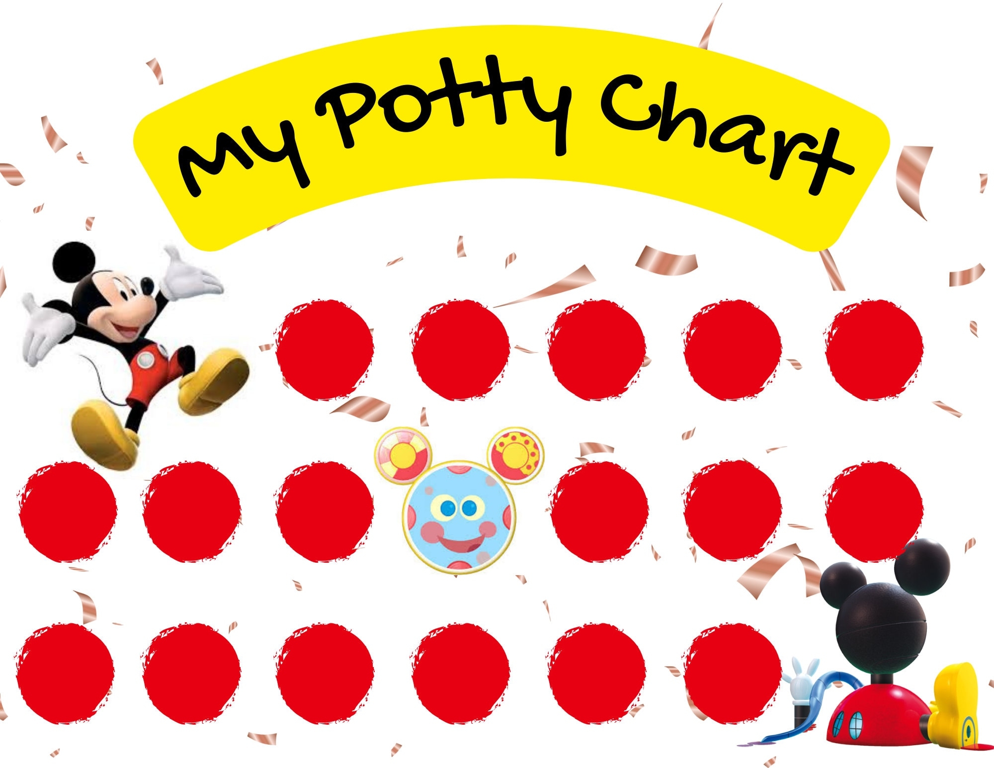 Printable Mickey Mouse Potty Training Chart