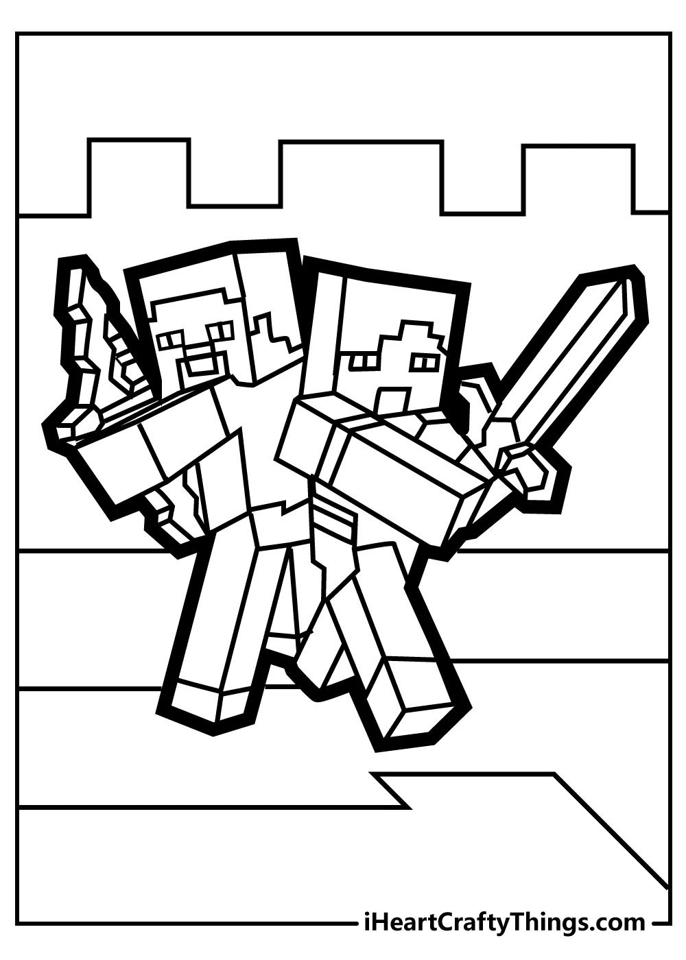 Printable Coloring Sheets For Minecraft