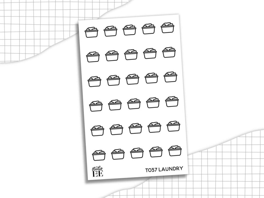 Mini Laundry Icon Planner Stickers